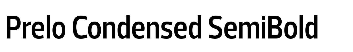 Prelo Condensed SemiBold